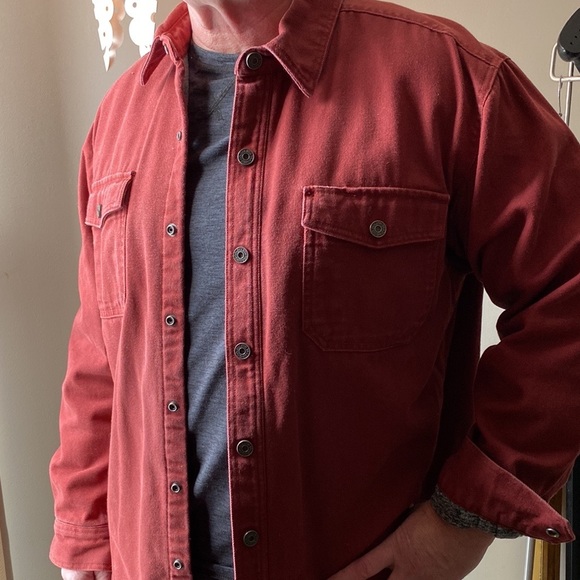 Duluth Trading Co Other - DULUTH Men’s L heavyweight cotton canvas fleece-lined shirt